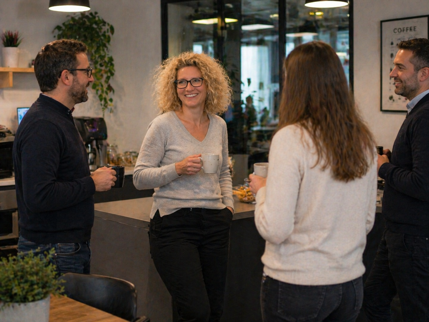 Christelle Piguel en échange avec des clients